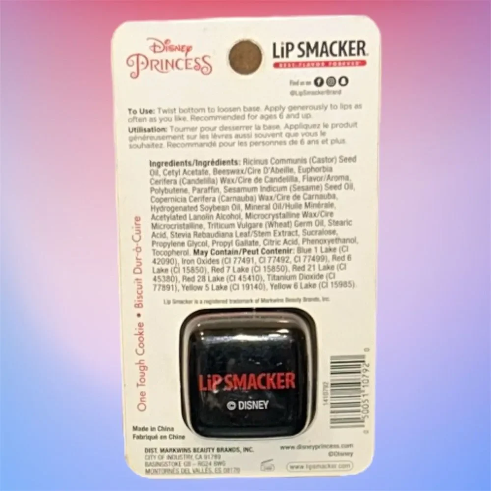Disney Princess Mulan Lip Smacker Cube Lip Balm Keychain Clip One Tough Cookie